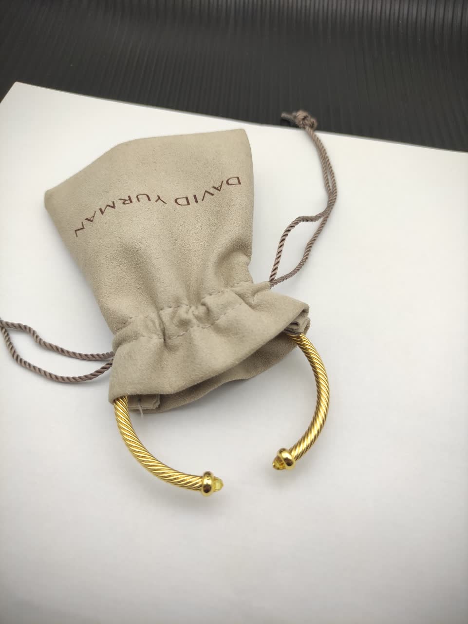 David Yurman Gold Tone Rope Bracelet